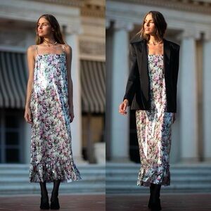 Damaris Bailey Mirabella Floral Print Dress Medium